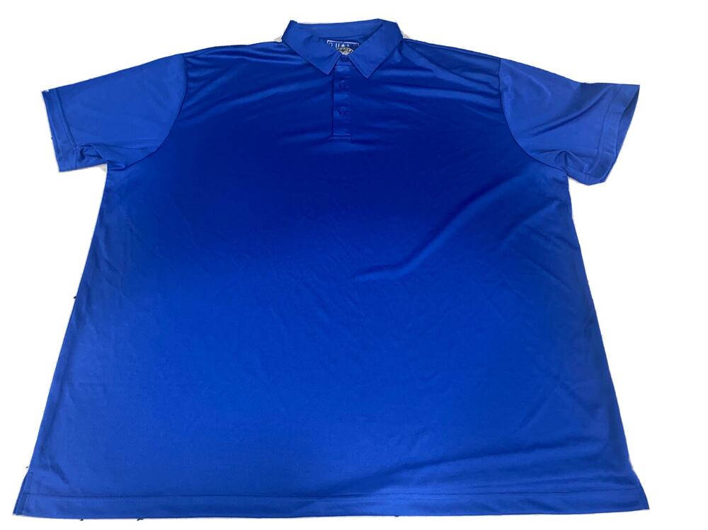 New Golf Black Clover Blue Polo Button Shirt 4XL 5XL Big & Tall Mens Extra Large